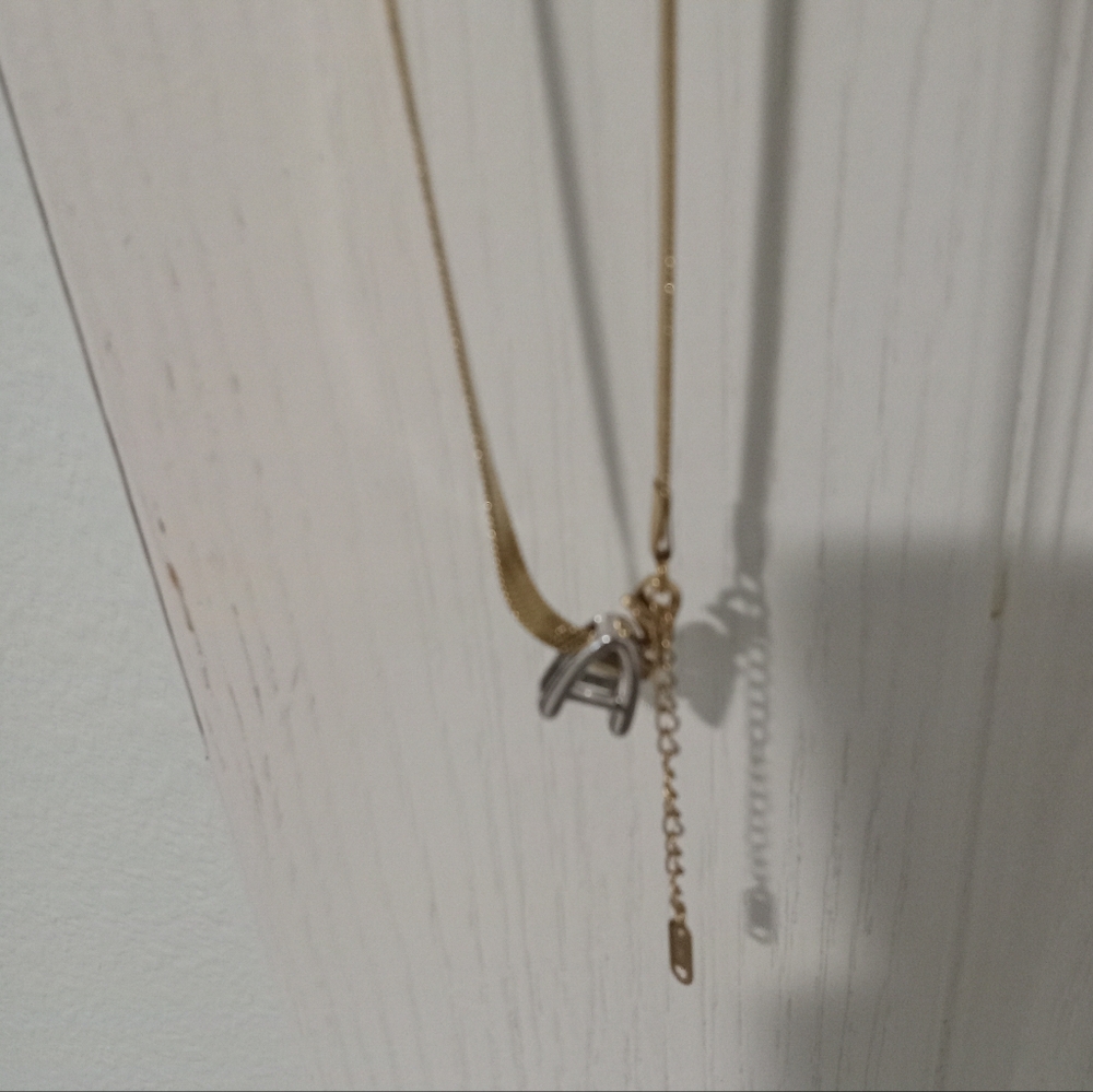 Stainless Steel Necklace With the Initial A